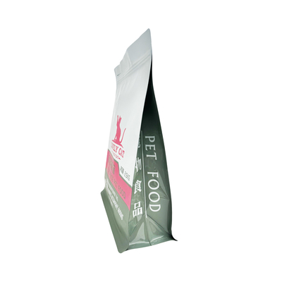 kopen 2500g maatmatte witte troeteldier droog voedsel zakken met ziplock 8 kanten zegel alle kanten gedrukt zijkant gusset online manufacture
