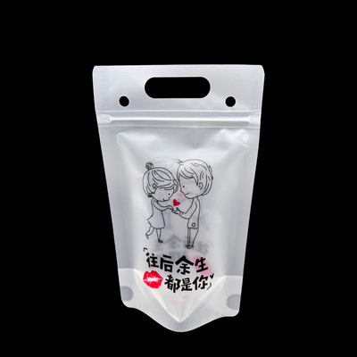 kopen Heavy Duty Reclossible Stand Up Drink Bags IJsdrankzakken voor volwassenen Alcohol, sap, smoothie Verpakking met rits online manufacture