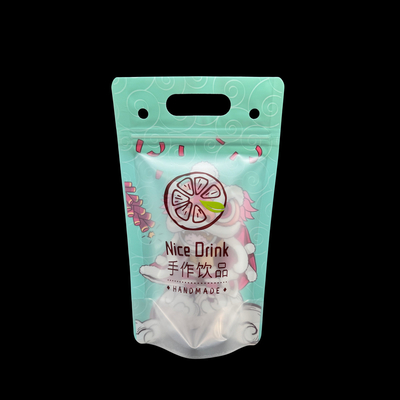 kopen Herbruikbare plastic eenzijdige heldere drankzakjes met stroogaten en hanggaten voor volwassenen Fit smoothie ijsdrank Fruit online manufacture