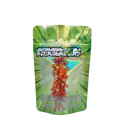 kopen Holografisch ontwerp kinderdicht Mylar Stand Up Pockets voor wietverpakking online manufacture