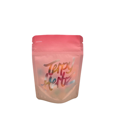 kopen Kleurgradiënt Plastic Holographische zakken die opnieuw kunnen worden afgesloten Kinderwacht voor snoep Gummies Kruiden Verpakking online manufacture