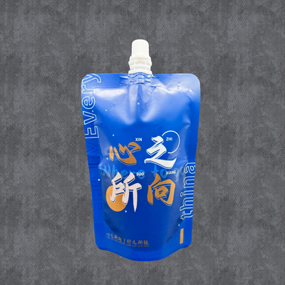 kopen 8 oz herbruikbare lekbestendige voedselkwaliteit Custom Printed Spout Pockets met deksel voor drankjes Vloeibare verpakking online manufacture