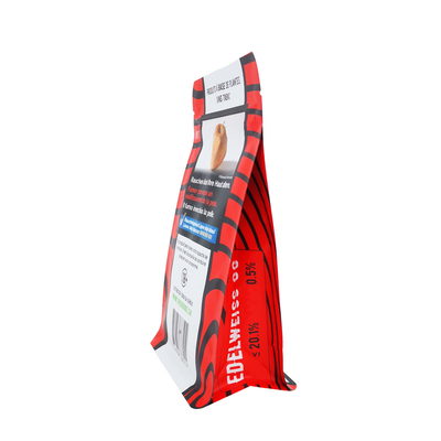 kopen Op maat gemaakt volkleurend drukwerk Stand Up Square Bottom Gusseted Bags For Food Koffiebonen Theebladeren Onkruid Bloem online manufacture