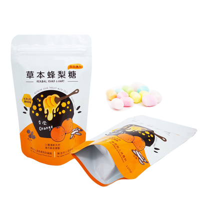 kopen Levendige glanzende zware lichtdichte folie Mylar Stand Up Zipper Pockets Op maat gedrukt voor snoep voedsel verpakking online manufacture
