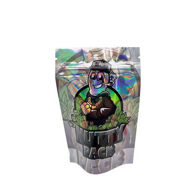 kopen Custom Digitaal Gedrukt Aluminium Folie Gecoat Stand Up Hologram Pouch Met Zipper Voor Bloem, Onkruid, Kruid, Koekjes Pack online manufacture
