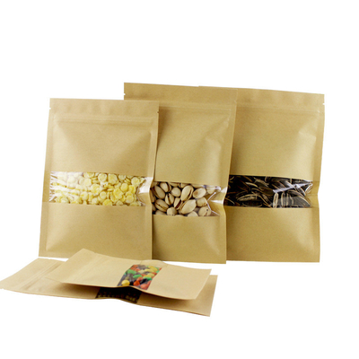kopen Geurbestendige platte 3 zijden afdichting zak met helder raam met ziplock voor droge noten online manufacture