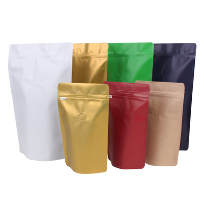 kopen Premium stand-up koffiezakjes met ontgasventiel voor koffiebonen, gemalen koffie, verpakkingen van theebladeren online manufacture