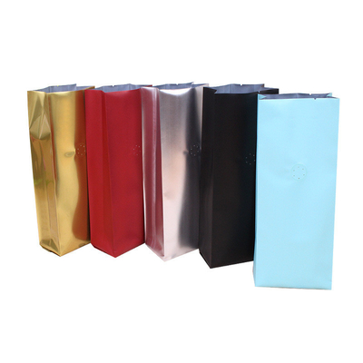kopen Warmteverzegelbare aluminiumfolie Liner Side Gusset Gevouwen Flat Bottom Koffiebogen Met Valve Voor Koffiebonen Theebladeren Pack online manufacture