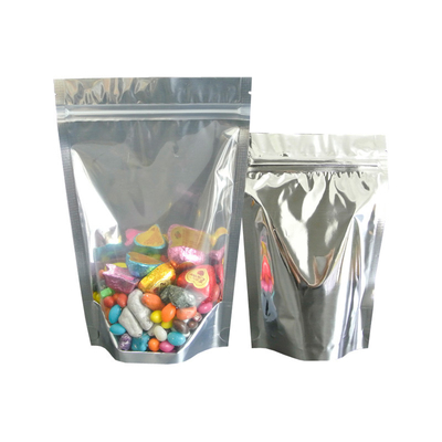 kopen Digitaal afdrukken Front Clear Foil Backed Stand Up Pouch met hitteverzegeling voor snackverpakkingen online manufacture