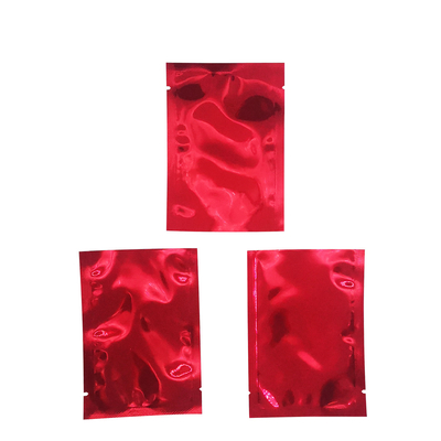 7x10 cm Glanzend rood metalen Mylar aluminiumfolie Open top verzegelbare zakken voor voedsel, theebladeren, accessoires Verpakking