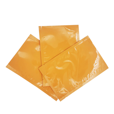 Aluminiumfolie gelamineerd glanzend oranje kleur aangepaste platte zakken voor gezichtsmasker plaat, gezichtscrème verpakking
