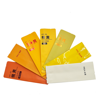 Geel kleur Geurbestendige luchtdichte Matte Mylar Achterkant Warmteverzegelbare zijkant Gusset Pouch Aluminium Voor thee