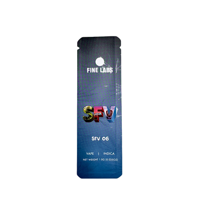 Custom 1.0G Lay Flat Aluminium Foil Laminated Custom Mylar Bags met traan notch voor verpakking Cookie Candy Flower Weed