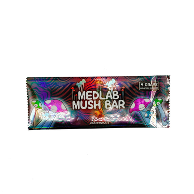 4 gram holografische vinnen afdichting zak met een gezaagde traan notch op de bovenste onderkant voor melk chocolade bar paddestoelen Candy verpakking