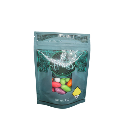 Premium folie bekleed raam Custom Stand Up pouch verpakking voor snoepgum voedsel verpakking
