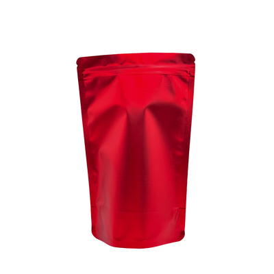 Aluminiumfolie gecoat mat rood stand-up ziplock zakken voor het opslaan van voedsel