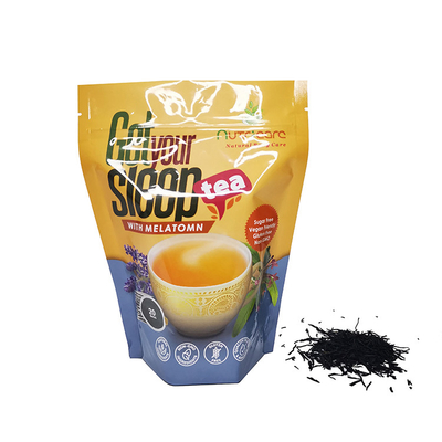 Custom Design Aluminium Foil Liner Thee Stand Up Pockets Verpakking voor vers los blad Thee Bladeren Koffiebonen Voedsel