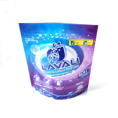 Custom Eco Friendly EVOH PE Volledig recycleerbare opstaande zakken met ziplock voor wasmiddelen
